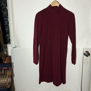 NWOT Sahalie Mock Neck Quarter Zip Babydoll Dress size Small